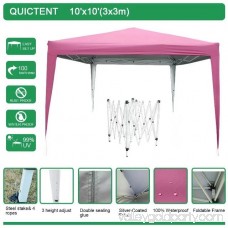 Quictent Ez Pop Up Canopy Instant Canopy Tent 10x10 Feet Heavy duty Height adjustable waterproof Beige